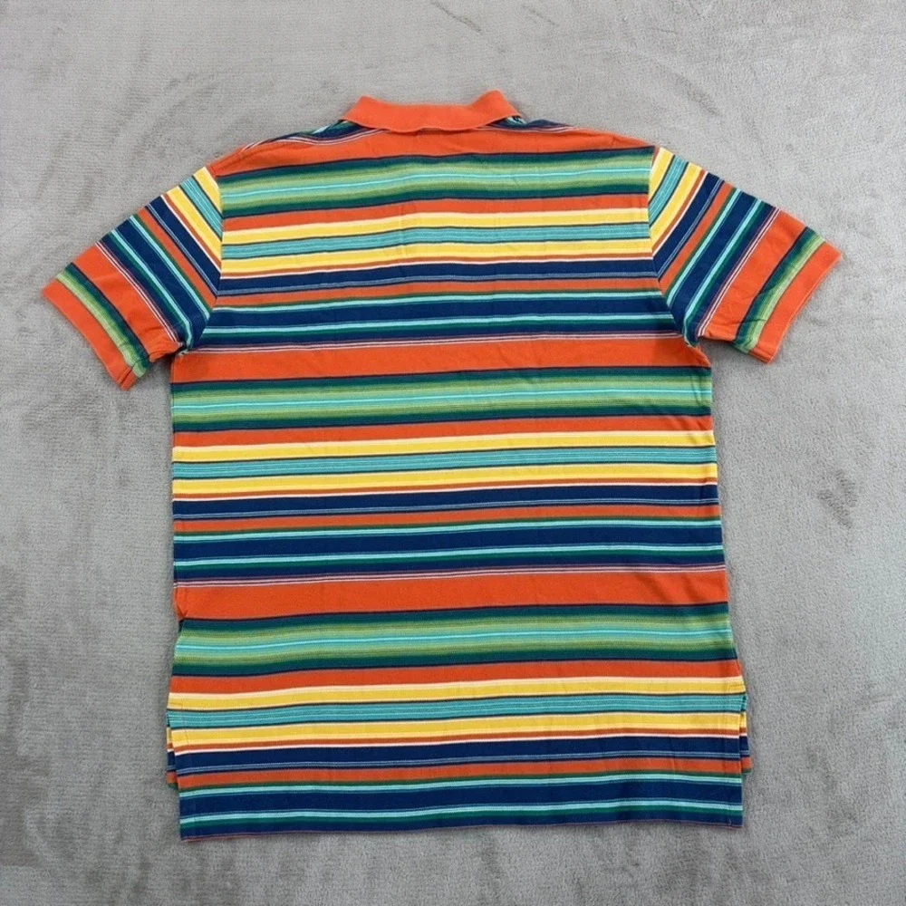 Vintage Polo Ralph Lauren Western Serape Blanket Striped Polo Shirt Men Large